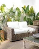 More2Home Loungesofa Rattan-Sofa SPLIT 2-sitzig Grau Bild 2
