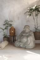 More2Home Dekoobjekt HAPPY BUDDHA sitzend GRC-Beton natur Bild 2