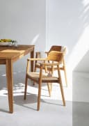 More2Home Gartenstuhl KENNEDY-2 Teak Poly-Binsensitz Stapelbar Bild 2