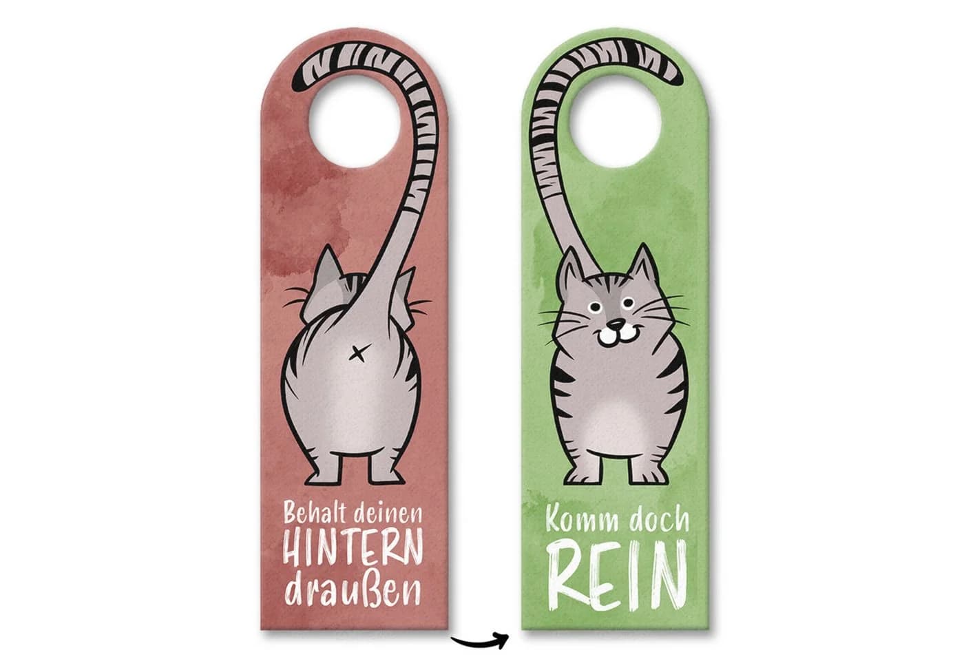 speecheese Türhänger Katze Komm Rein Hintern Draußen Deko - Bild 2