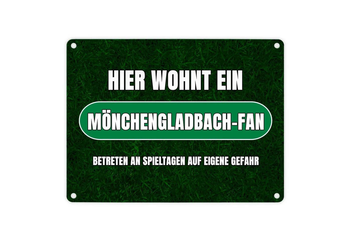 speecheese Metallschild Mönchengladbach Fan 15x20 cm - Bild 2