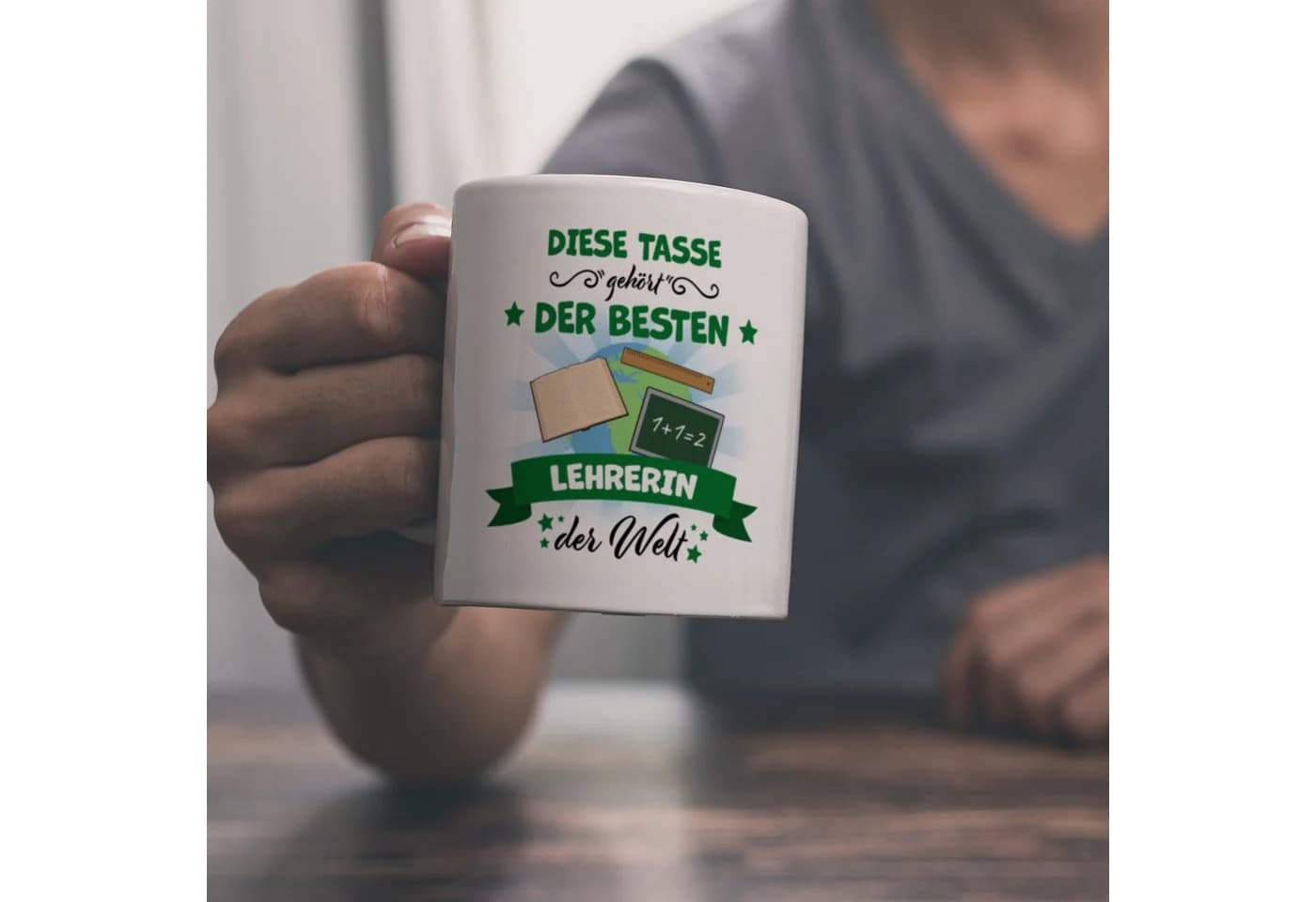 speecheese Kaffeebecher 'Beste Lehrerin der Welt' Motiv-Tasse