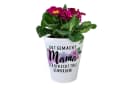 speecheese Blumentopf mit Spruch „Gut gemacht, Mama“ und Blumenmotiv Bild 1