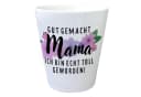speecheese Blumentopf mit Spruch „Gut gemacht, Mama“ und Blumenmotiv Bild 2