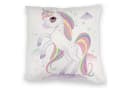 speecheese Dekokissen Einhorn Kuschelkissen mit Wolkenhintergrund Bunt Bild 2