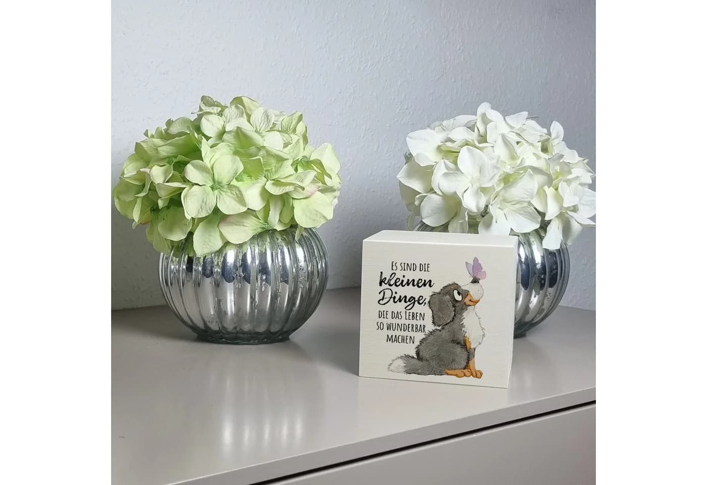 speecheese Spardose Hund aus Holz mit Spruch