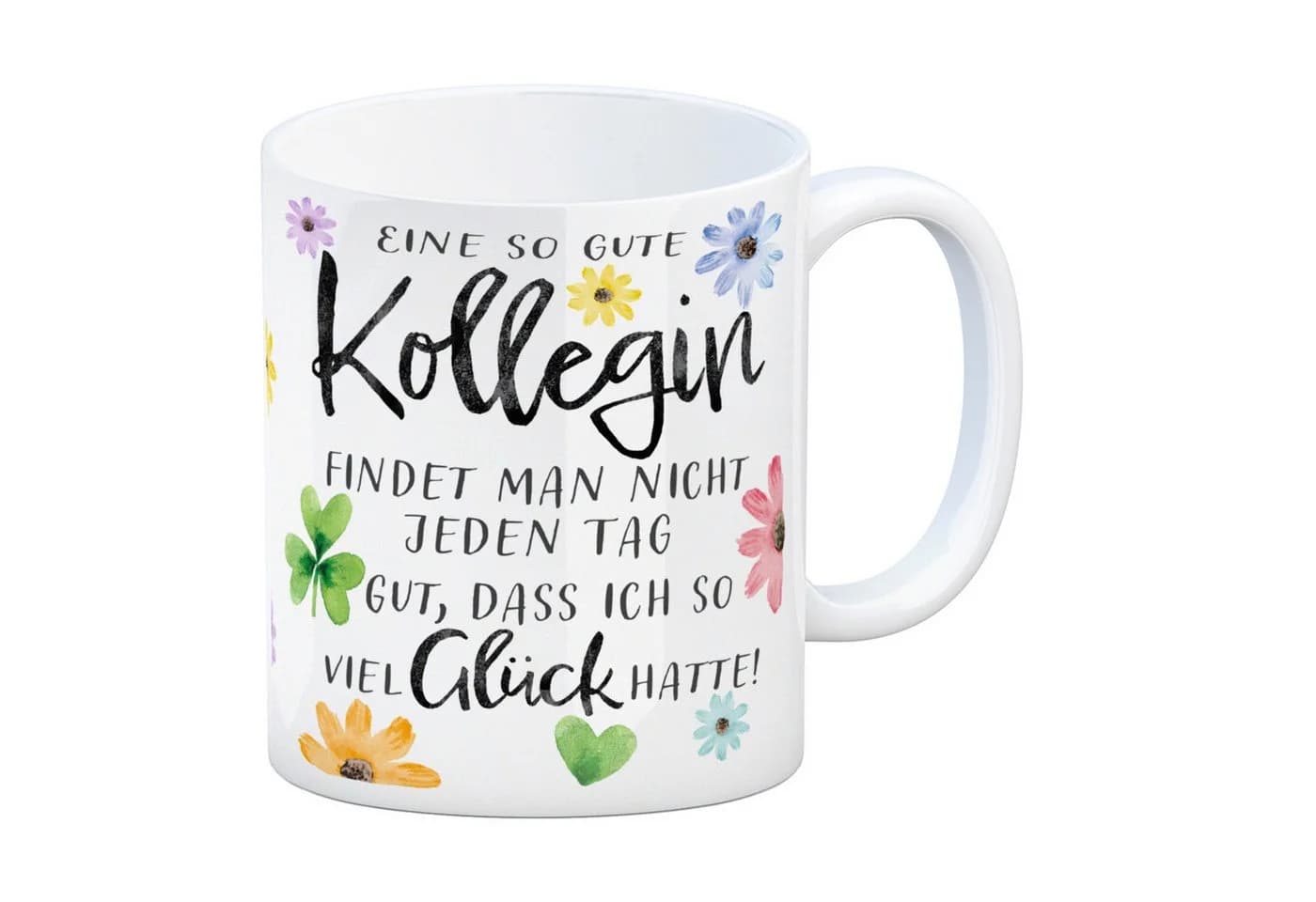 speecheese Kaffeebecher Blumen Spruch Glück gehabt - Bild 2