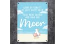 speecheese Metallschild Möwe „Fahr ans Meer“ 15x20 cm Bild 1
