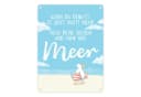 speecheese Metallschild Möwe „Fahr ans Meer“ 15x20 cm Bild 2
