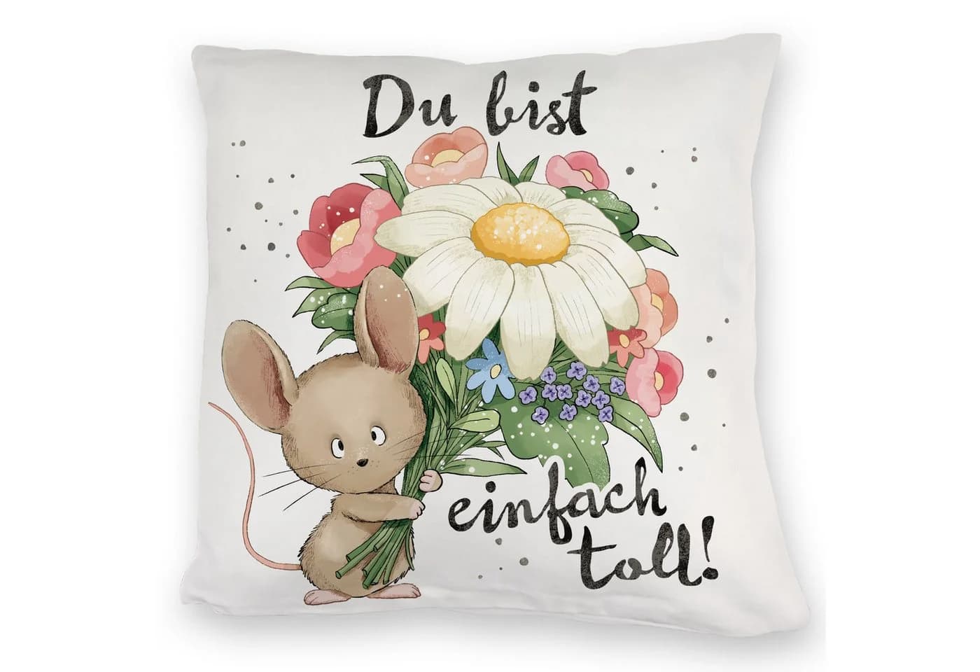 speecheese Maus Dekokissen Kuschelkissen mit Spruch - Bild 2