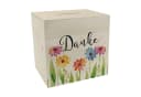 speecheese Spardose Blumen aus Holz mit Spruch Danke Bunt Bild 2