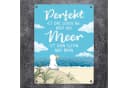 speecheese Metallschild Möwe am Strand 15x20 cm mit Spruch Bild 1