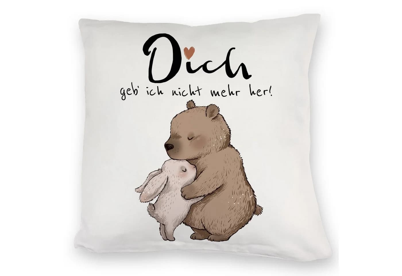 speecheese Dekokissen Hase und Bär Kuschelkissen mit Spruch - Bild 2