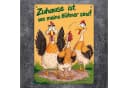 speecheese Metallschild Zuhause ist, wo meine Hühner sind! Metallschild XL Bild 1