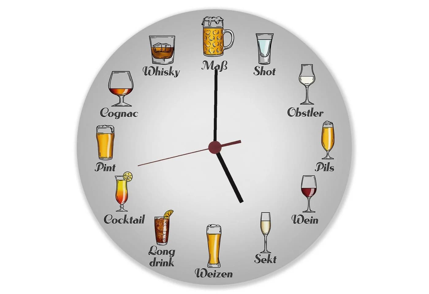 speecheese Wanduhr Alkoholische Getränke Aluminium - Bild 2