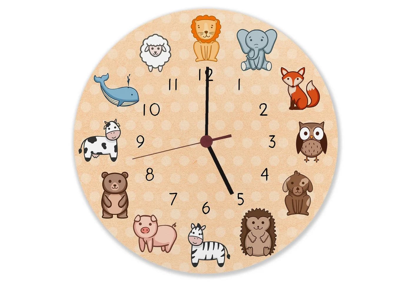 speecheese Wanduhr Kinderuhr mit süßen Tieren Alu - Bild 2