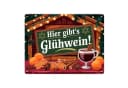 speecheese Metallschild Hier gibts Glühwein Weihnachtsmarkt XXL Bild 2