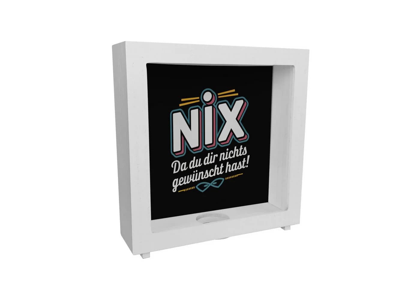 speecheese Spardose NIX Rahmen Schwarz Holz - Bild 2