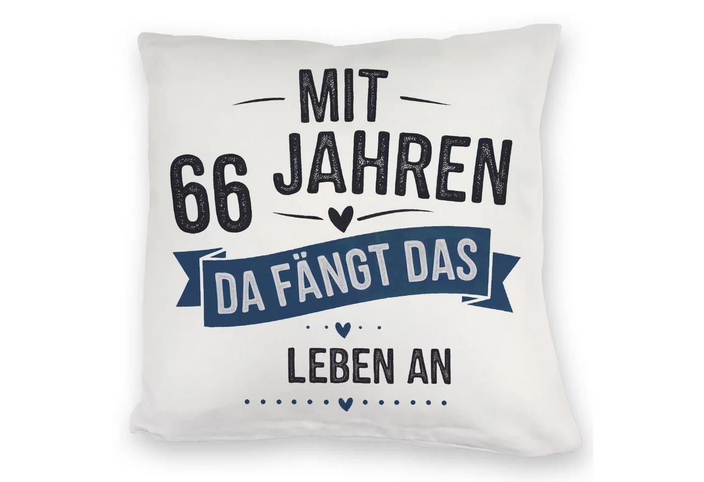 speecheese Dekokissen Mit 66 Jahren Da Fängt Das Leben An Kuschelkissen - Bild 2
