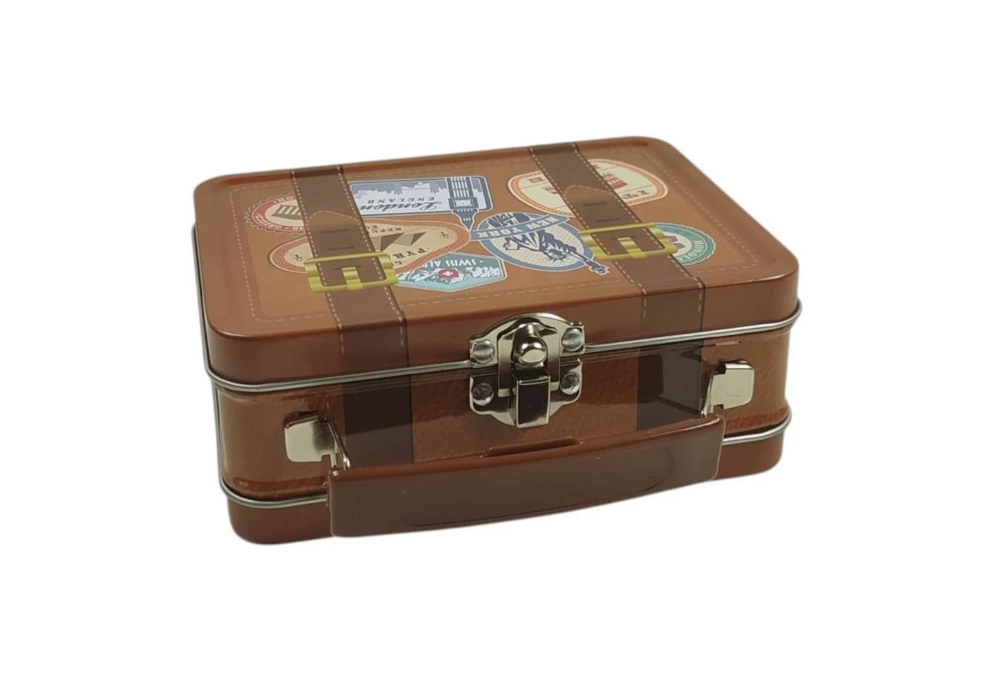 FTWdesign Reisekoffer Metalldose Aufbewahrungsbox mit Griff - Bild 2