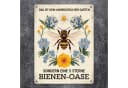speecheese Metallschild Biene mit Blumen "Das ist kein unordentlicher Garten" XL Bild 1