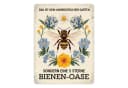 speecheese Metallschild Biene mit Blumen "Das ist kein unordentlicher Garten" XL Bild 2