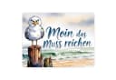 speecheese Metallschild Möwe Aquarell Moin Spruch XXL 28x38 cm Bild 2