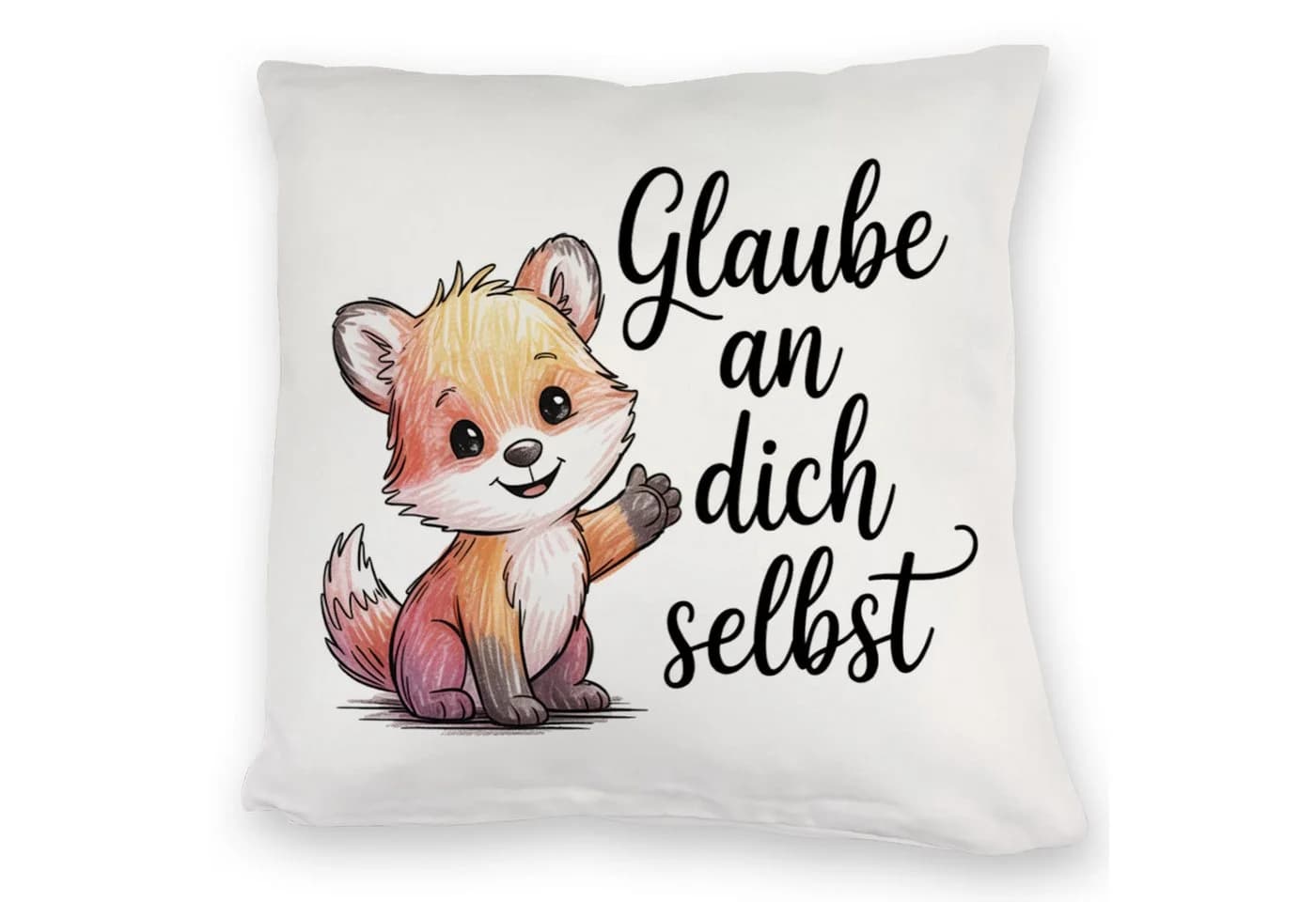 speecheese Dekokissen Fuchs Glaube an dich selbst Kuschelkissen - Bild 2