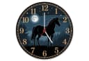 speecheese Wanduhr Pferdeträume Alu Blau/Gold Dekorativ Bild 2
