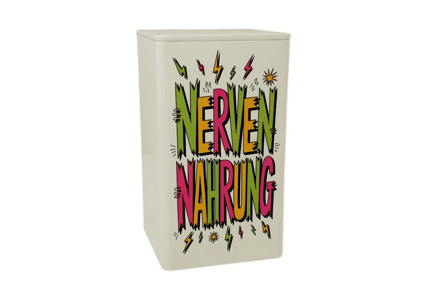 speecheese Aufbewahrungsdose Nervennahrung VorratsDose 900ml Retro Look bunt - Bild 2