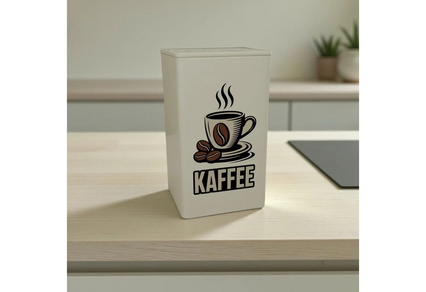 speecheese Aufbewahrungsdose Retro Kaffee Design 900ml Braun/Weiß