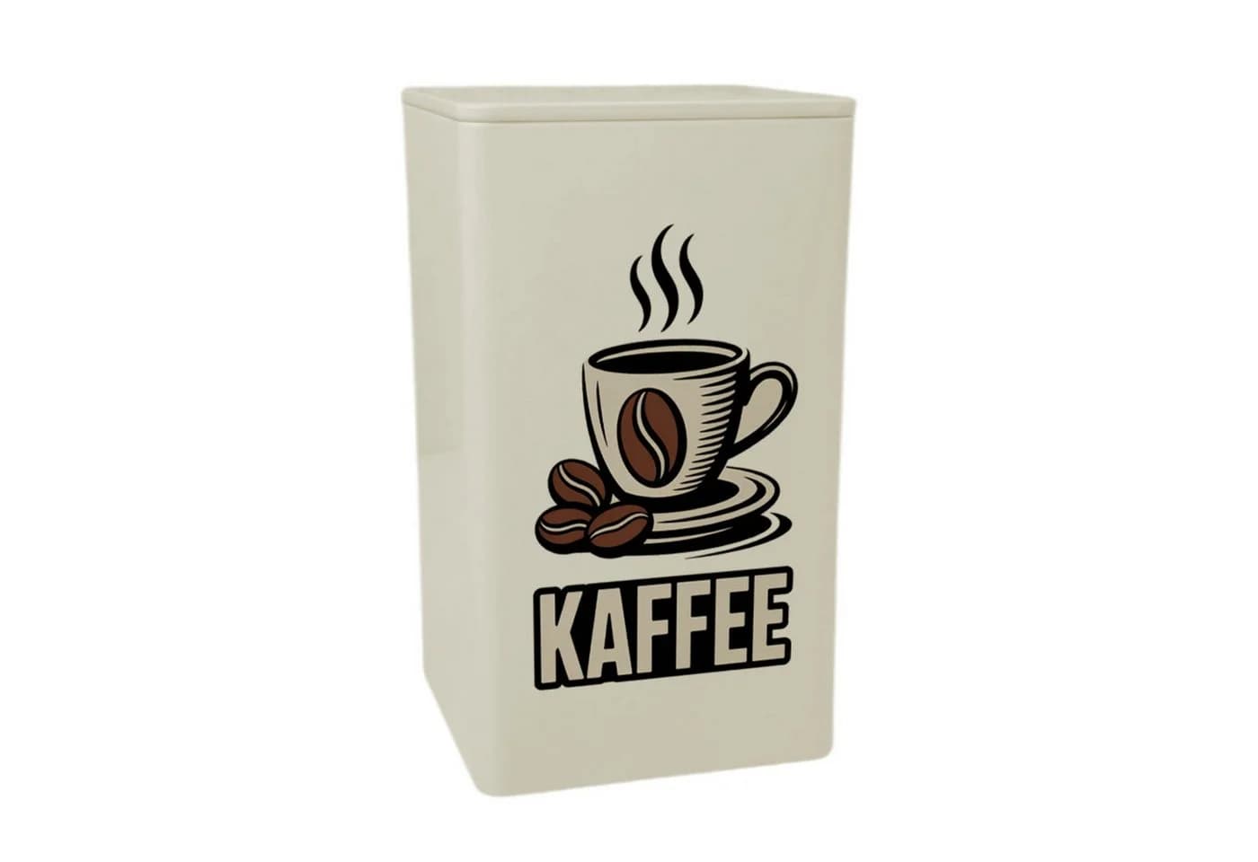 speecheese Aufbewahrungsdose Retro Kaffee Design 900ml Braun/Weiß - Bild 2