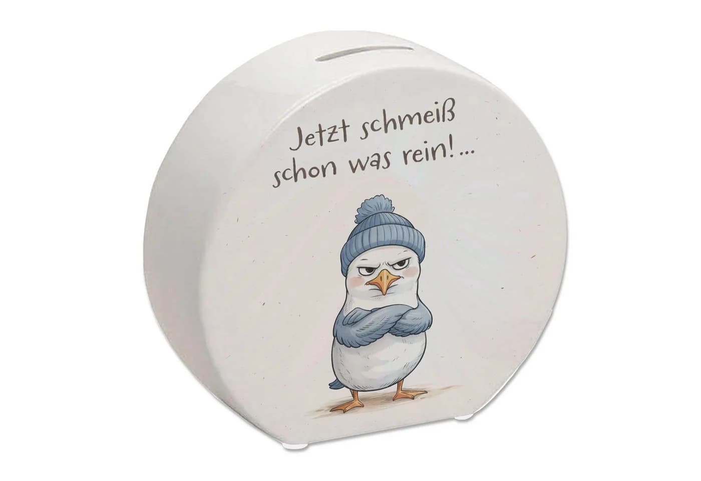 speecheese Spardose böse schauende Möwe mit Mütze - Bild 2