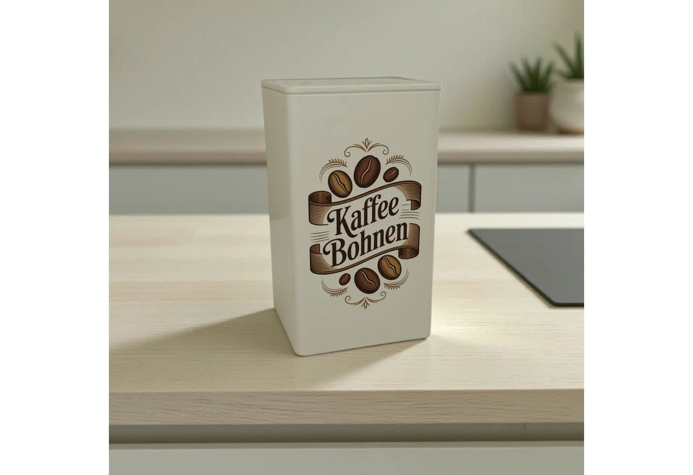 speecheese Aufbewahrungsdose Kaffeebohnen Vintage Emblem Beige 900ml