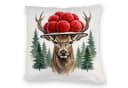 speecheese Dekokissen Hirsch mit Bollenhut Polyester Bild 2