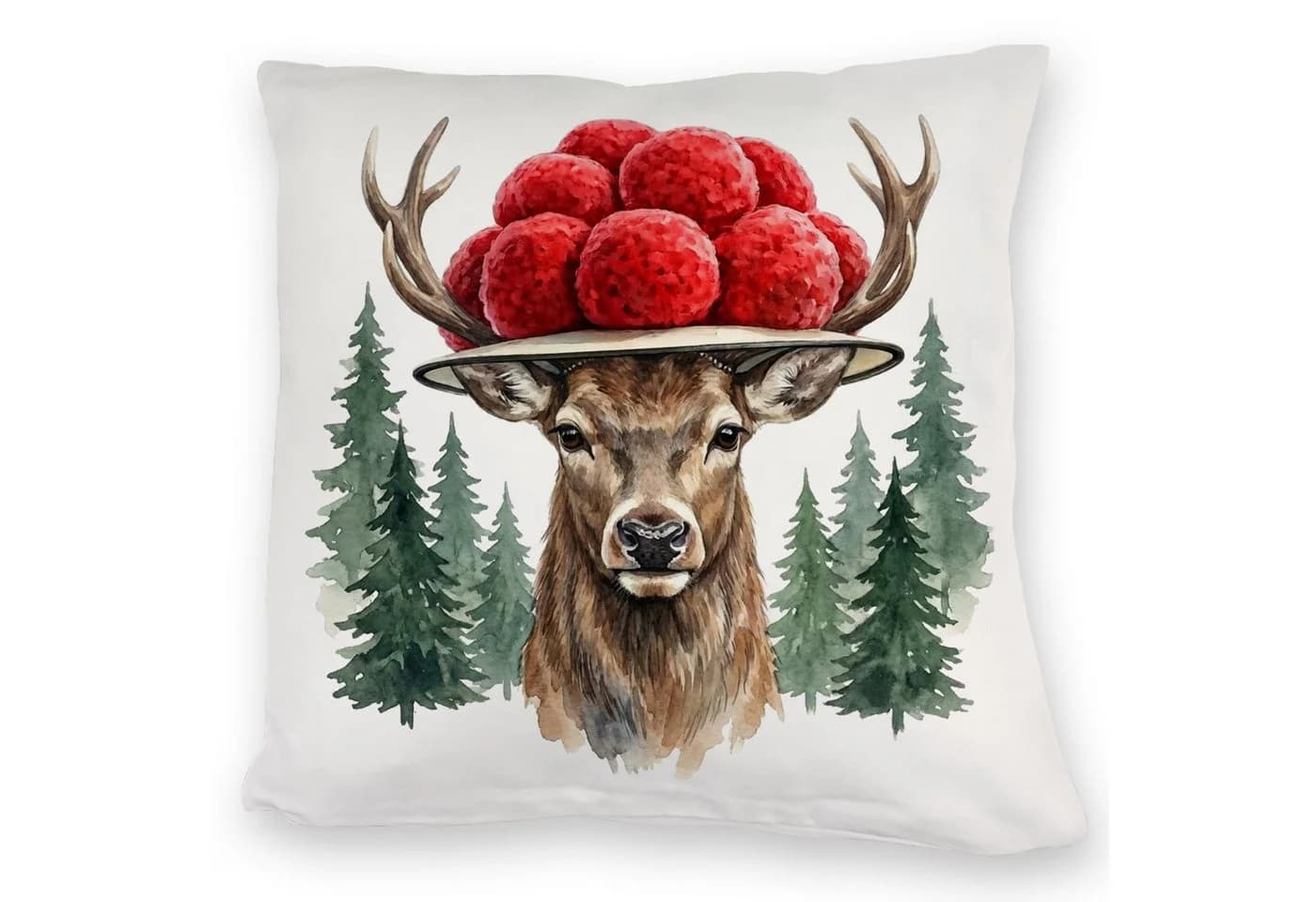 speecheese Dekokissen Hirsch mit Bollenhut Polyester - Bild 2