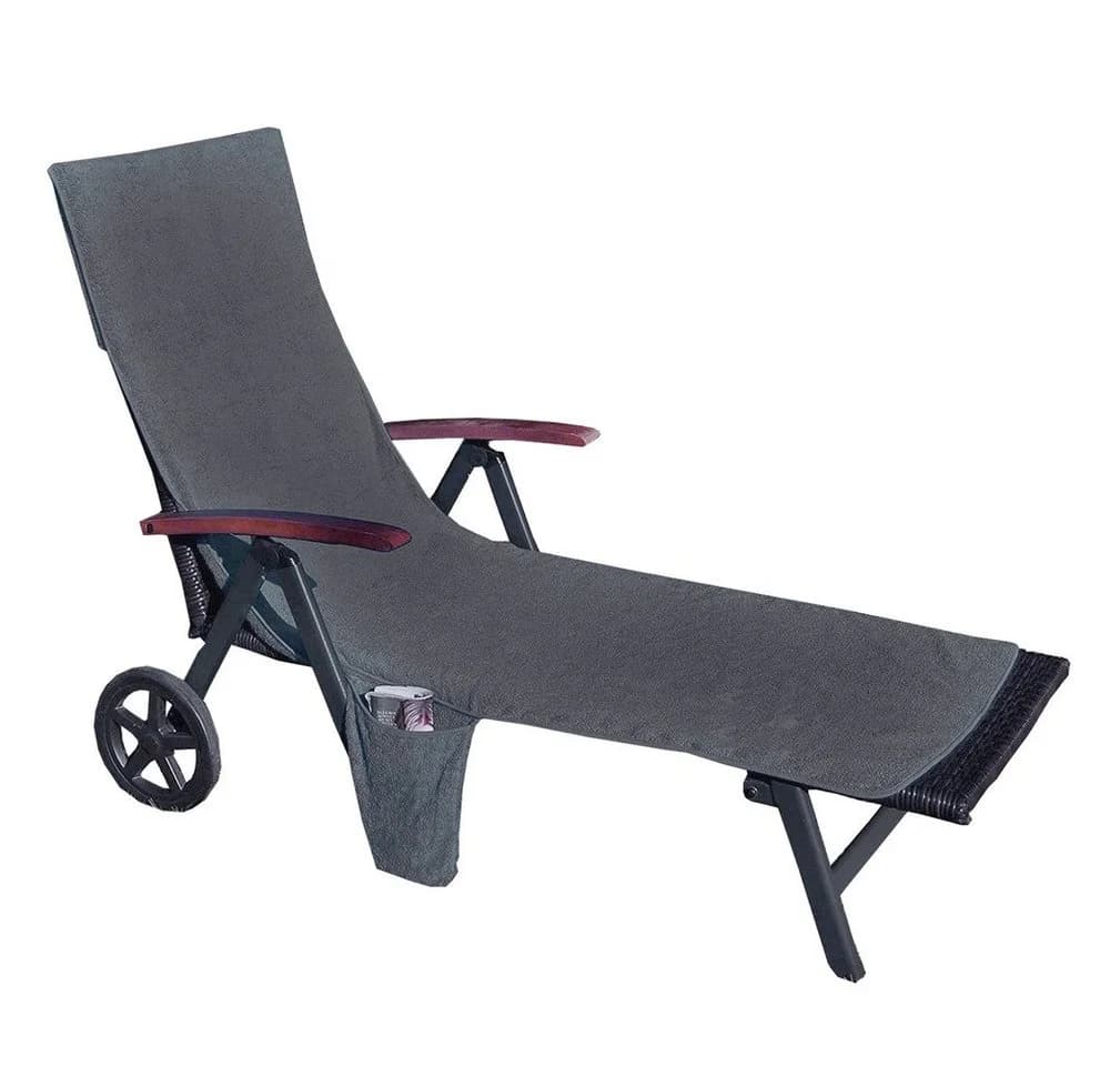 Casa Colori Liegenauflage Grau Frottier 100% Baumwolle