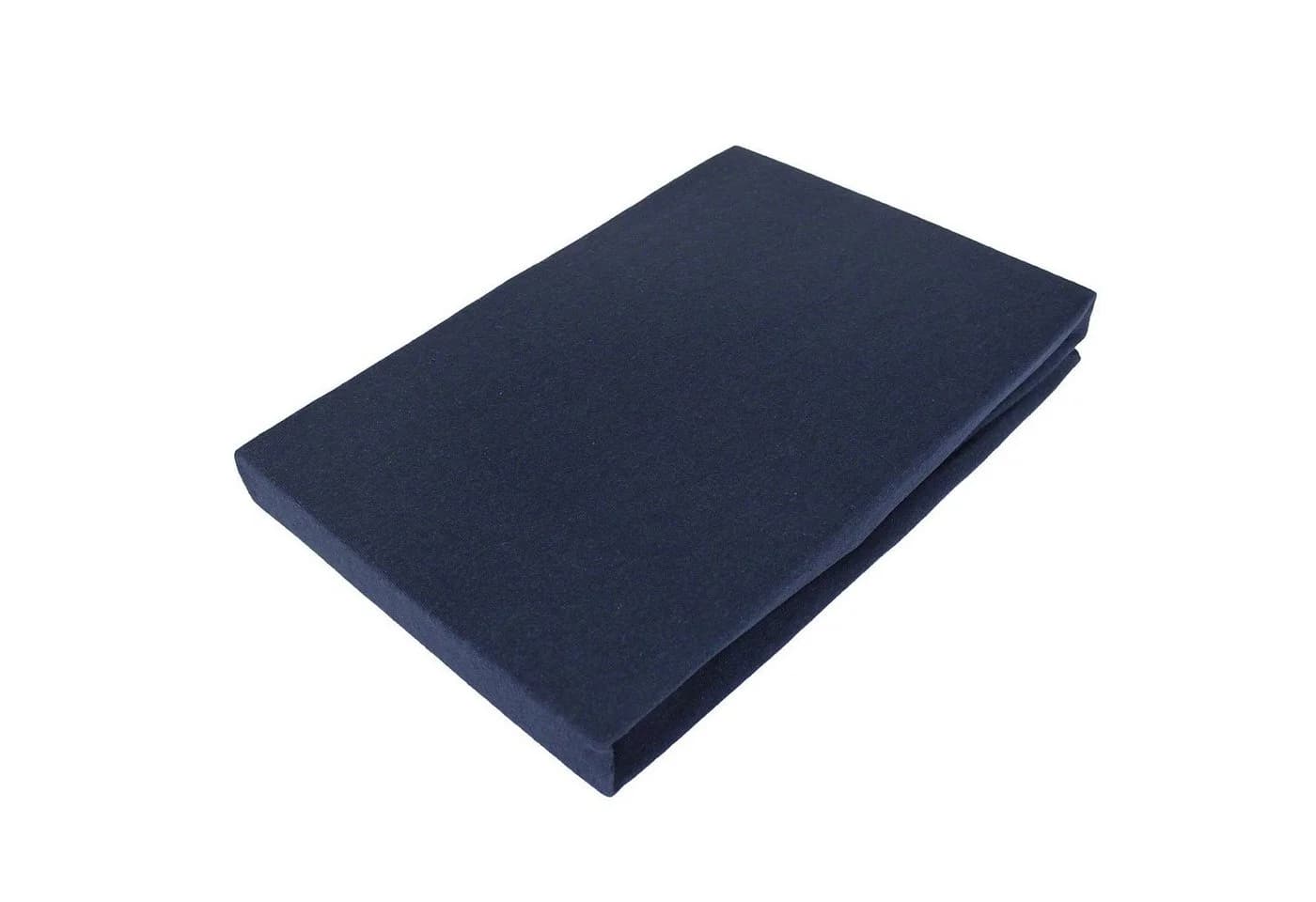 Casa Colori Spannbettlaken Jersey 90-100x200 cm Blau 100% Baumwolle - Bild 3