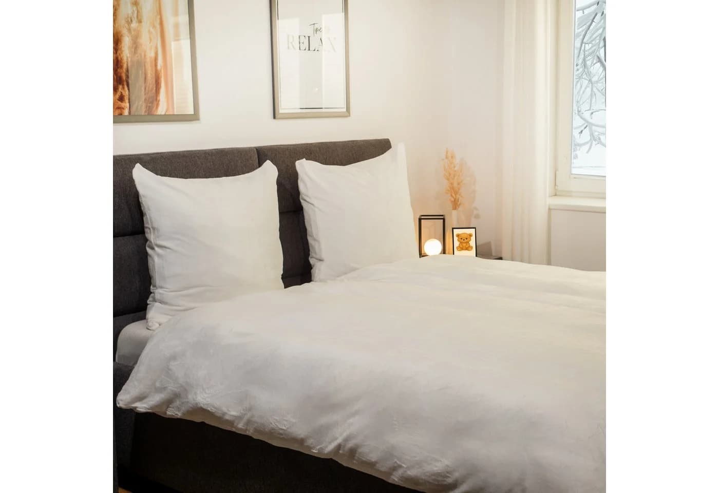 Casa Colori Bettwäsche Teddy Flausch 2-teilig Uni Offwhite Polyester - Bild 2