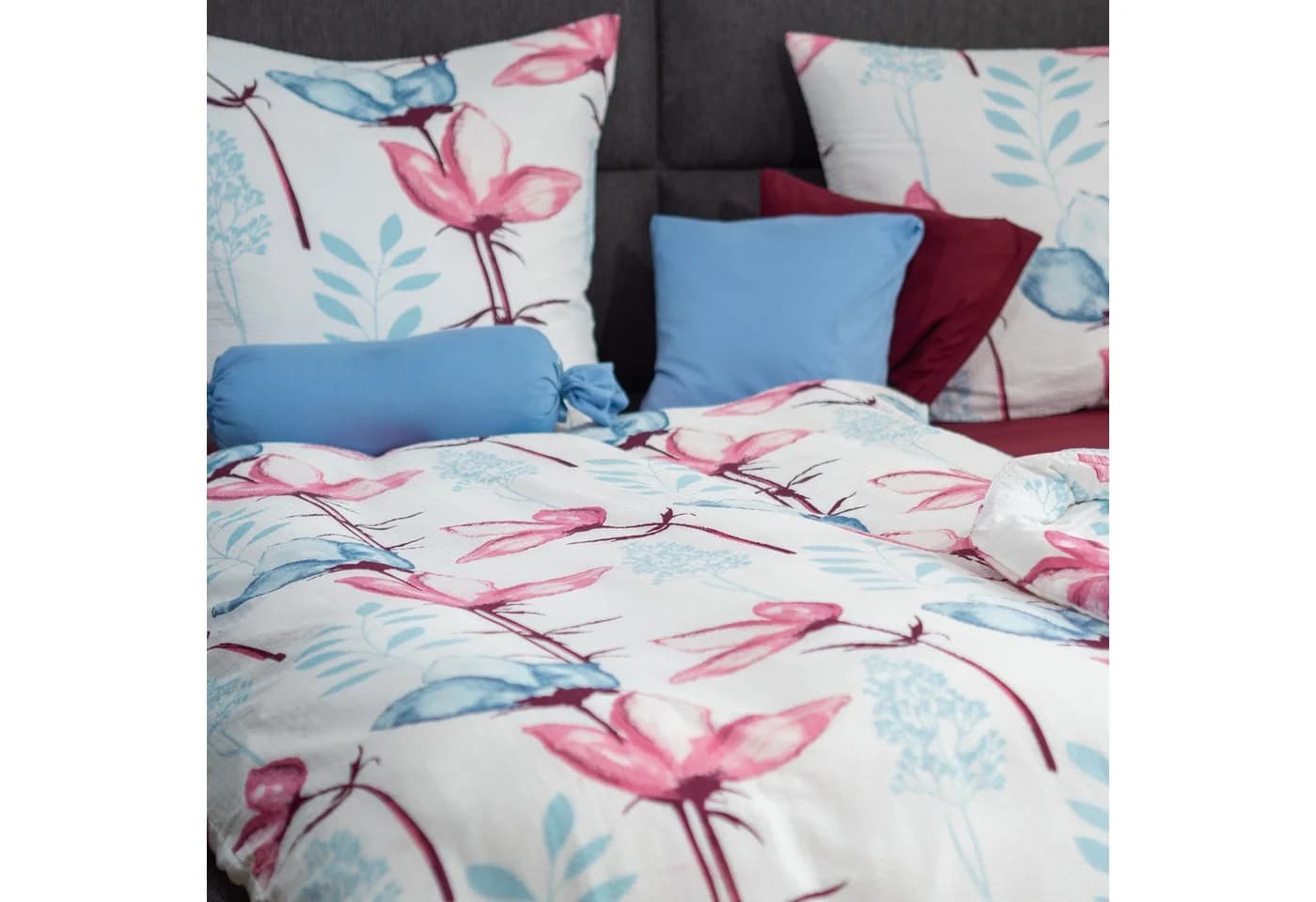 Casa Colori Bettwäsche Seersucker Blumen Bunt - Bild 5