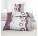 Casa Colori Bettwäsche Seersucker 135x200 Violett Grau Weiss Bild 1