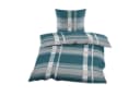 Casa Colori Seersucker Bettwäsche 4-tlg. Grün Grau kariert Polyester Bild 1