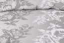 Bettwäsche Grau mit Blumenmuster und Biber-Stil Bild 3