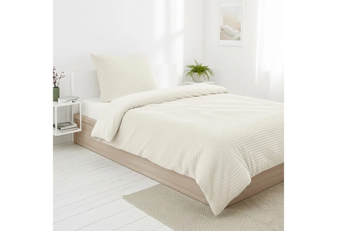 Casa Colori Bettwäsche Set Offwhite Flauschig Fleece 2-teilig - Bild 2