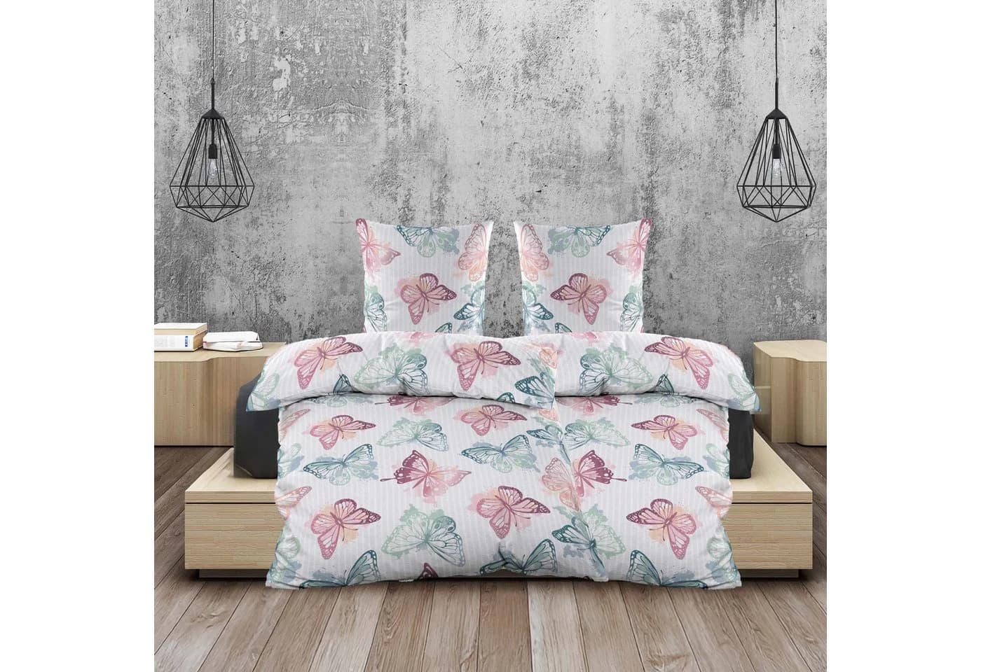 Casa Colori Bettwäsche Seersucker mit bunten Schmetterlingen - Bild 2