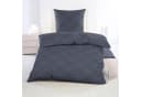 Casa Colori Bettwäsche Biber 100% Baumwolle Jeansblau Geometrisches Muster Bild 1