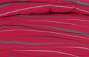 Casa Colori Biber Bettwäsche Rot Wellenmuster 2-teilig 135x200 cm Bild 1