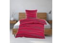 Casa Colori Biber Bettwäsche Rot Wellenmuster 2-teilig 135x200 cm Bild 2