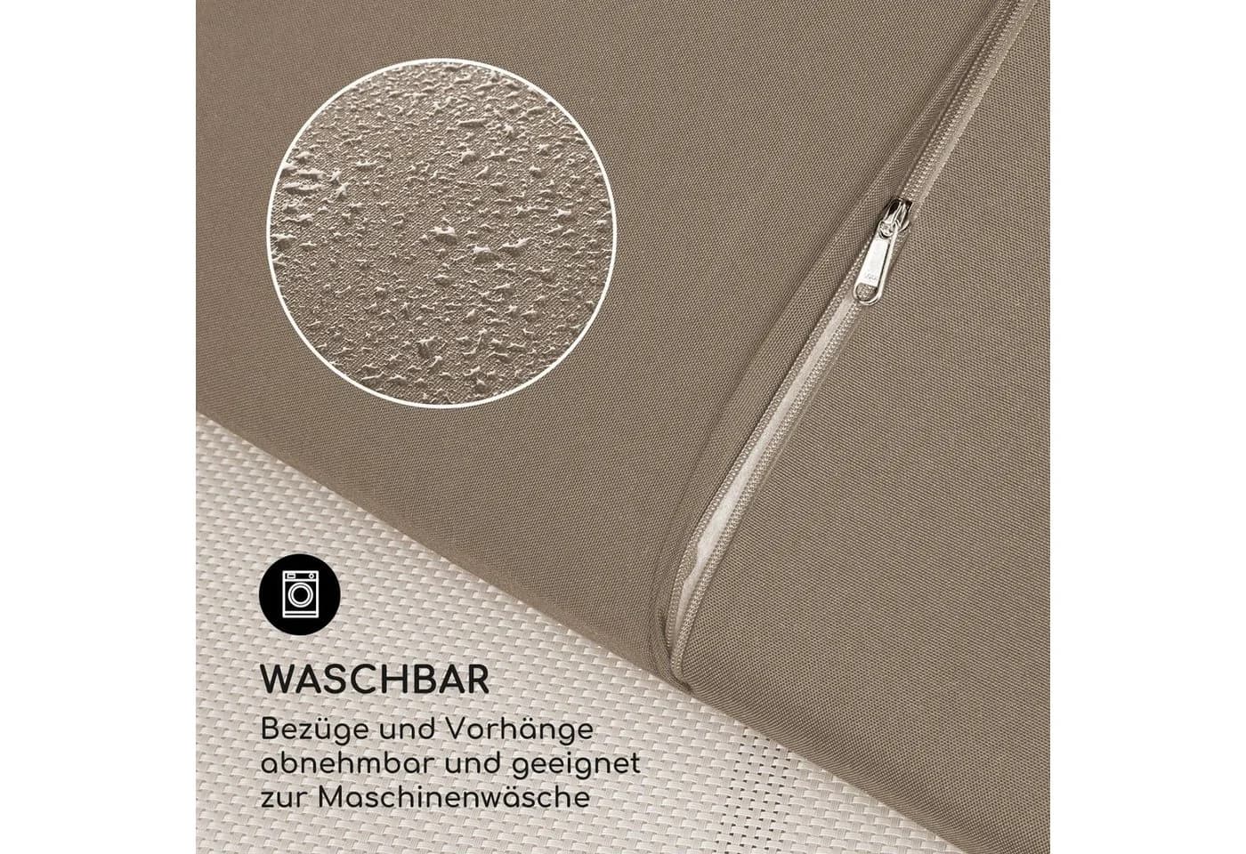 Blumfeldt Senator Lounge Gartenliege Set Beige Stahl - Bild 4
