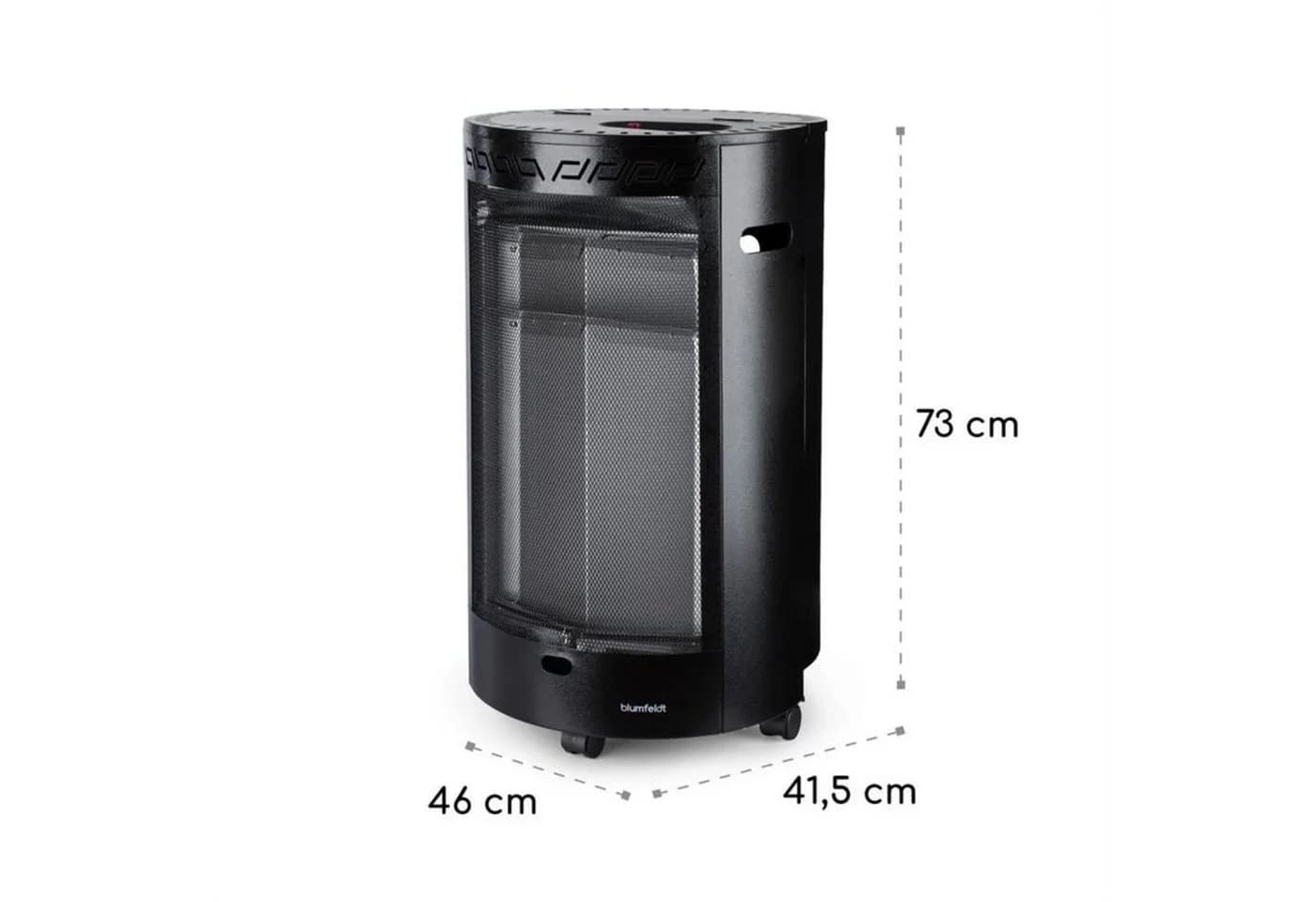 blumfeldt Terrassenstrahler Bonaparte Fire Schwarz 4200 W